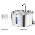 Elevate Your Pet's Hydration with the 2.2L Square Automatic Cat Water Fountain - Stainless Steel Design!